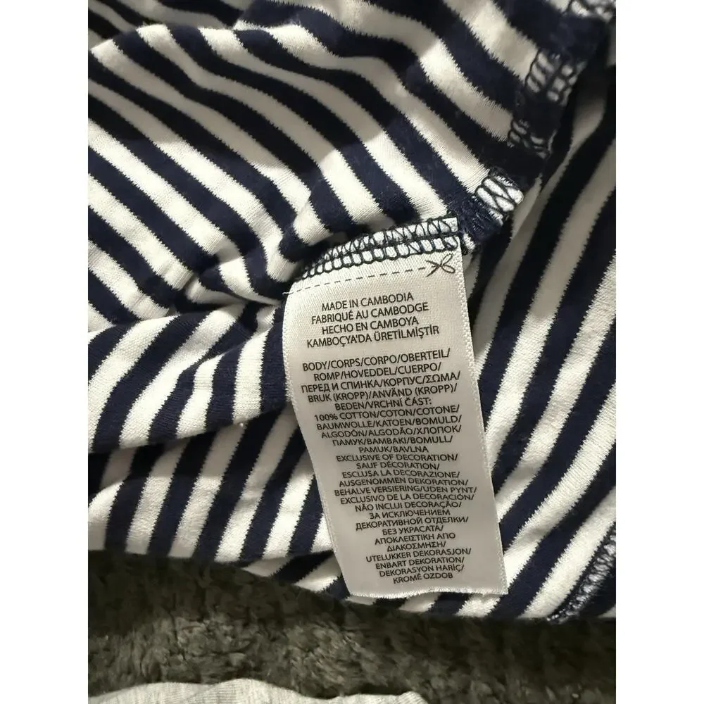 Polo Ralph Lauren Shirt Mens XL Classic Fit Navy White Striped Pony Logo Mesh